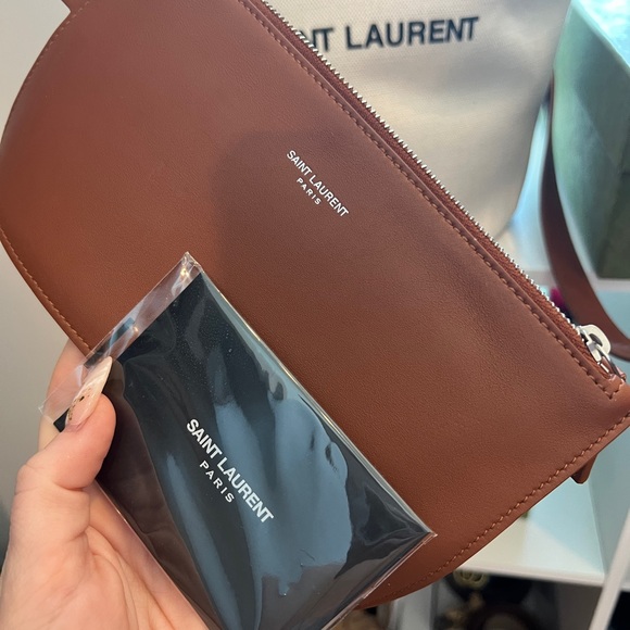 SAINT LAURENT RIVE GAUCHE BUCKET BAG IN LINEN - Picture 9 of 12